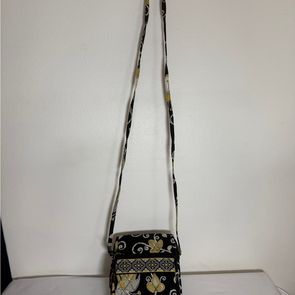 Vera Bradley Black and Yellow Floral Crossbody Bag - Picture 13 of 13